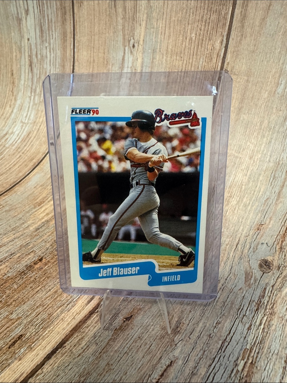 VTG Fleer '90 Jeff Blauser #576 Baseball Trading Card Item #PHK1780